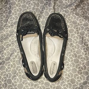 Black Sperry Shoes, size 8.5